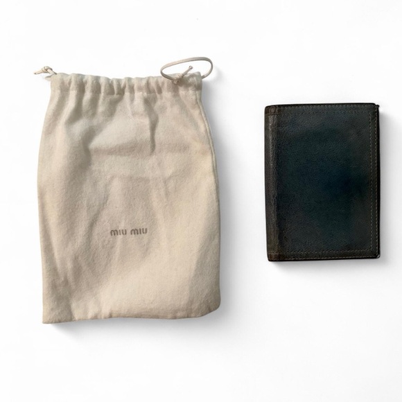 Miu Miu Vintage Blue Trifold Wallet - Picture 5 of 6